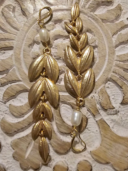 Vintage  Leaf Drop Earrings