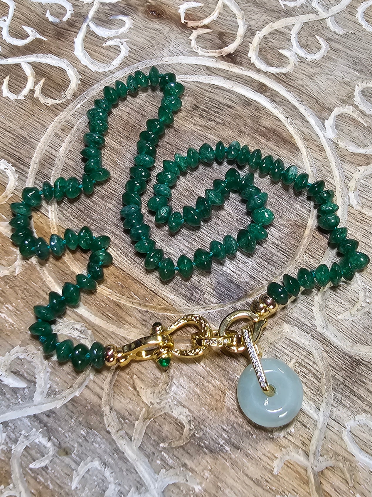 Enchanting Emerald and Jade Harmony Necklace