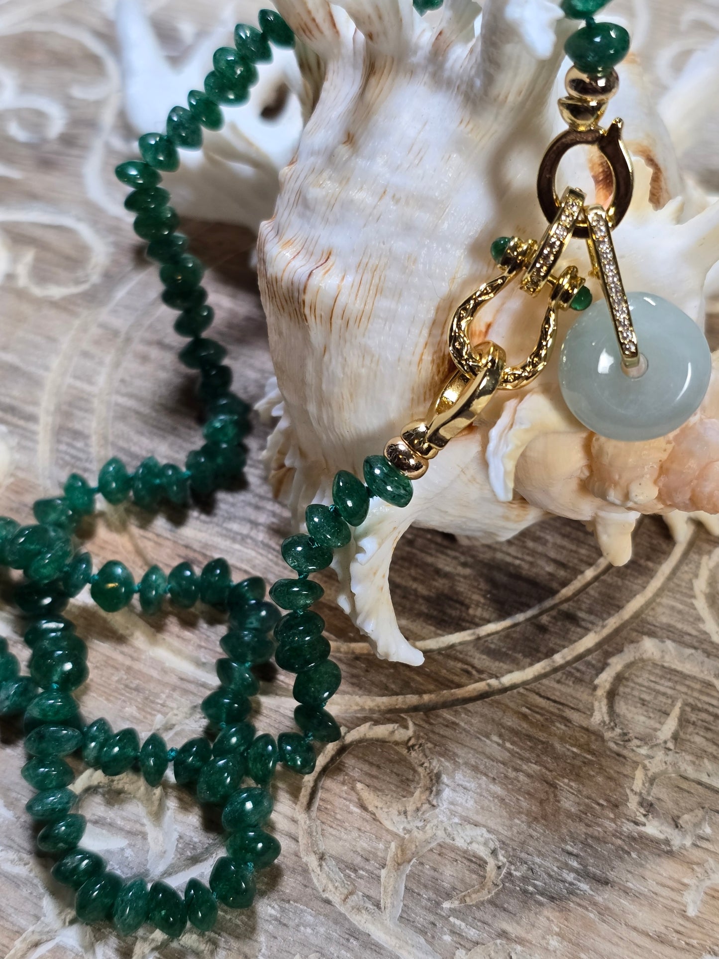 Enchanting Emerald and Jade Harmony Necklace