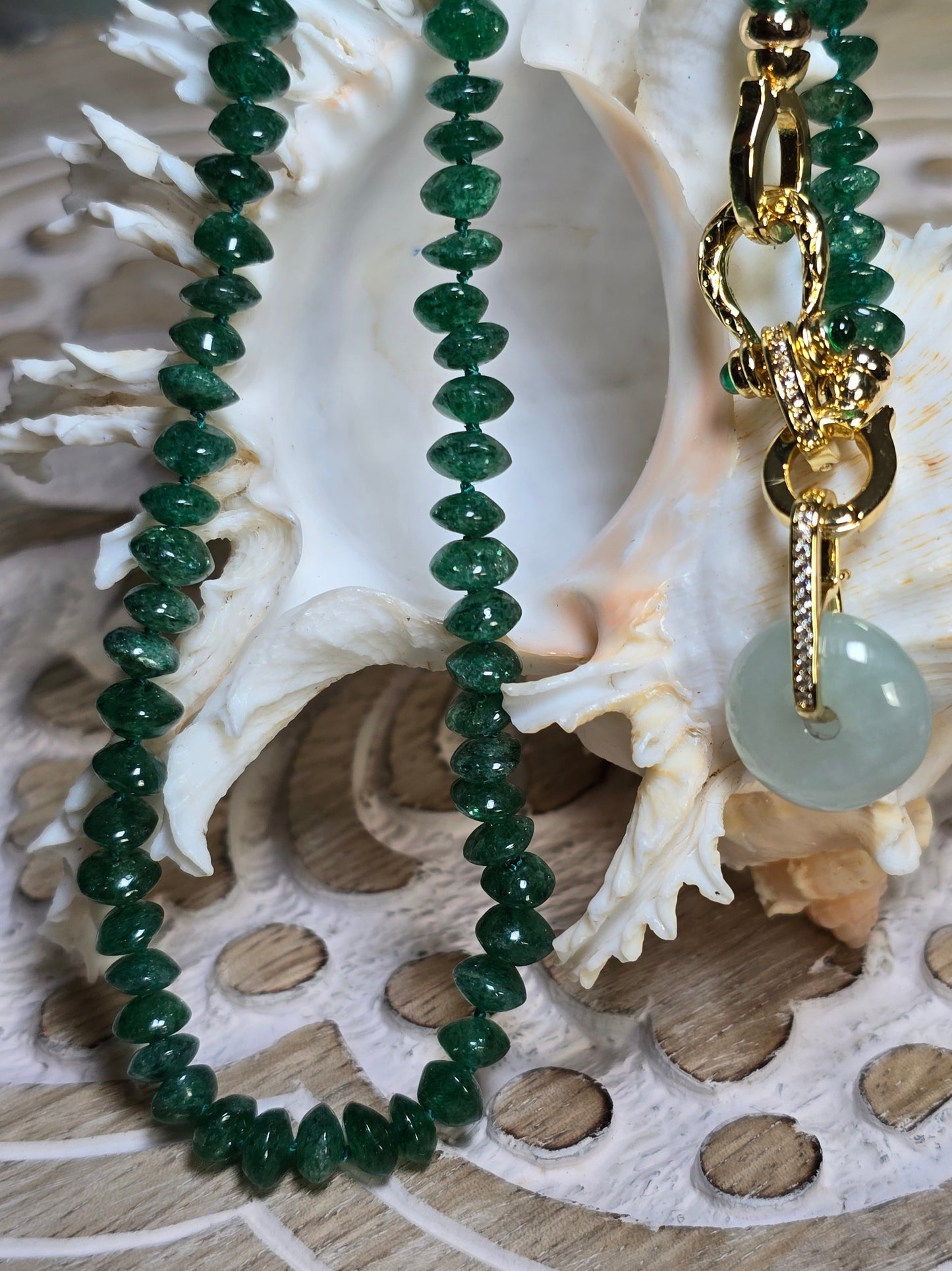 Enchanting Emerald and Jade Harmony Necklace