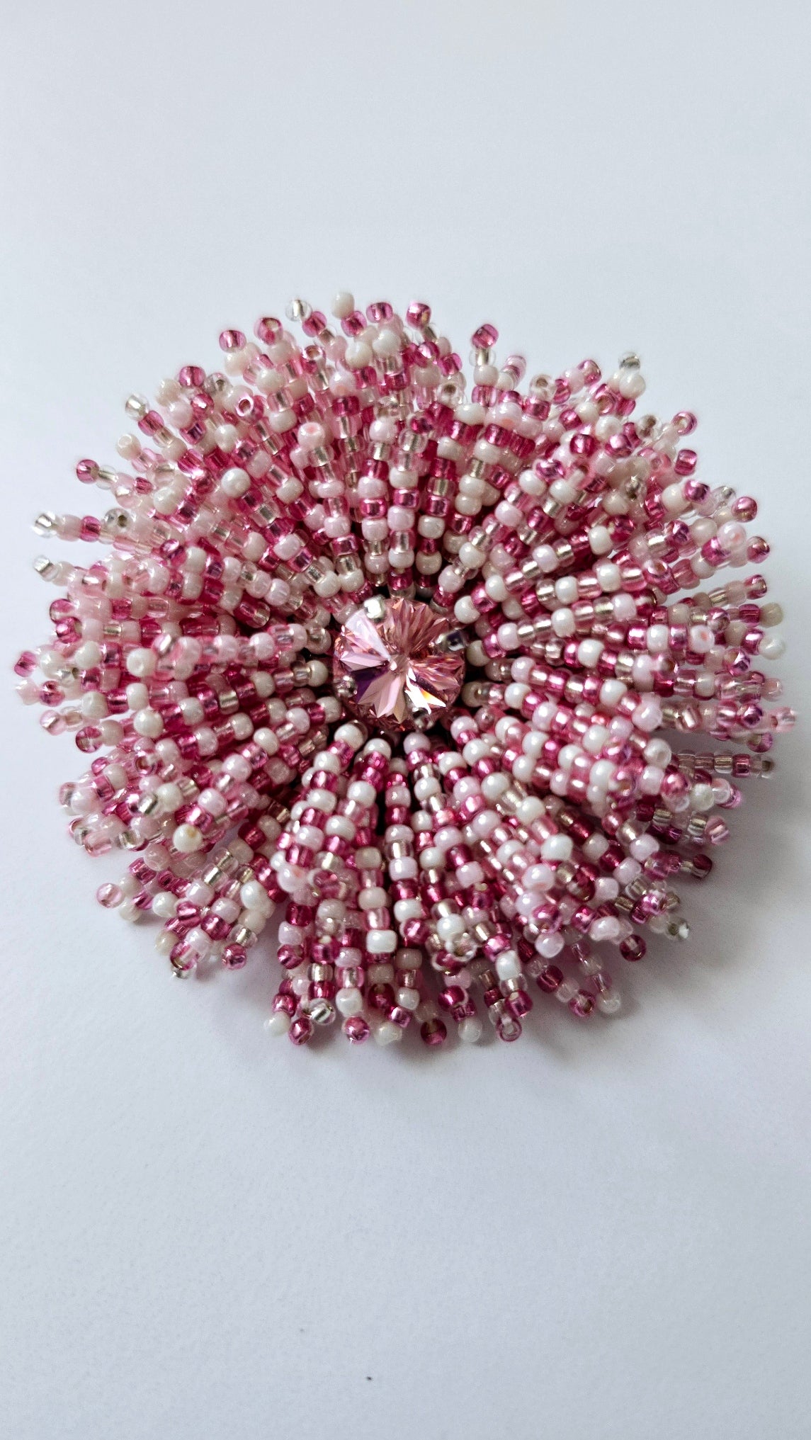 Pink Sunburst Brooch