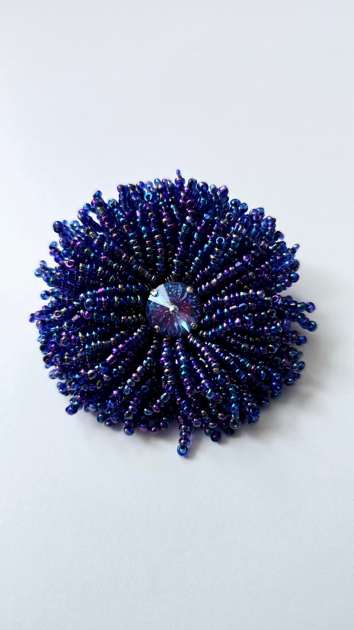 Royal Blue Sunburst Brooch