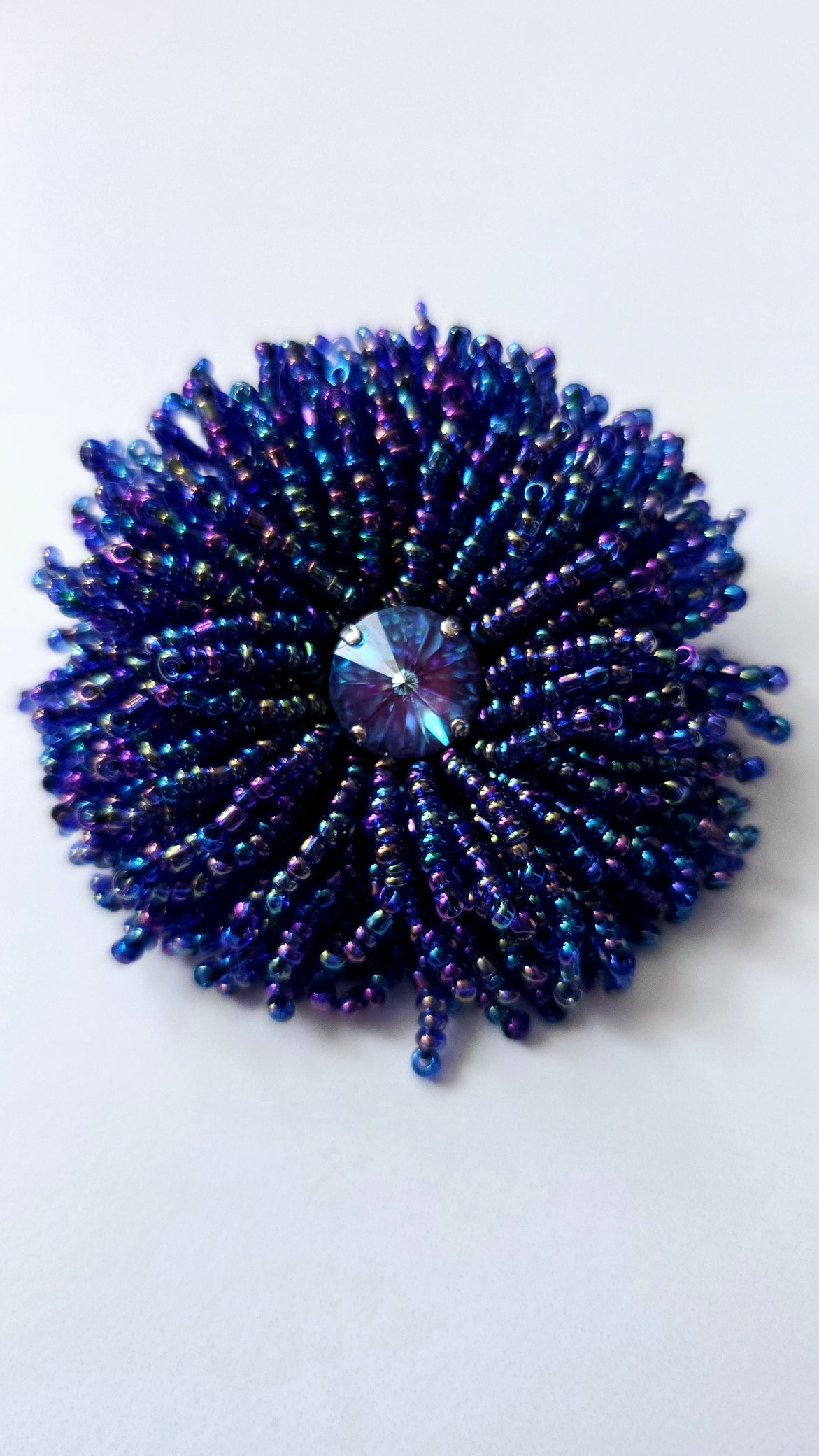 Royal Blue Sunburst Brooch