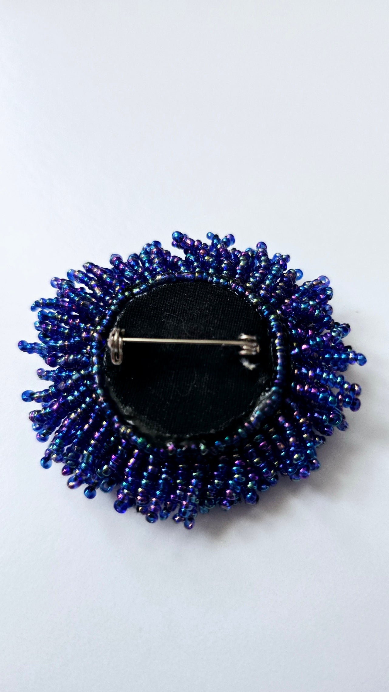 Royal Blue Sunburst Brooch