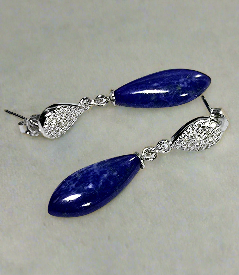 Sterling Silver Lapis Lazuli Earrings