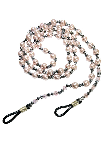 Pink Beaded Eyewear Necklace Holder